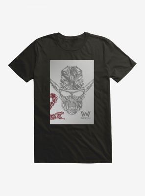 Westworld Man Black Skull T-Shirt