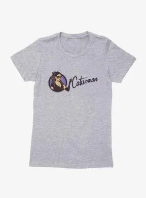 DC Comics Bombshells Catwoman Script Womens T-Shirt
