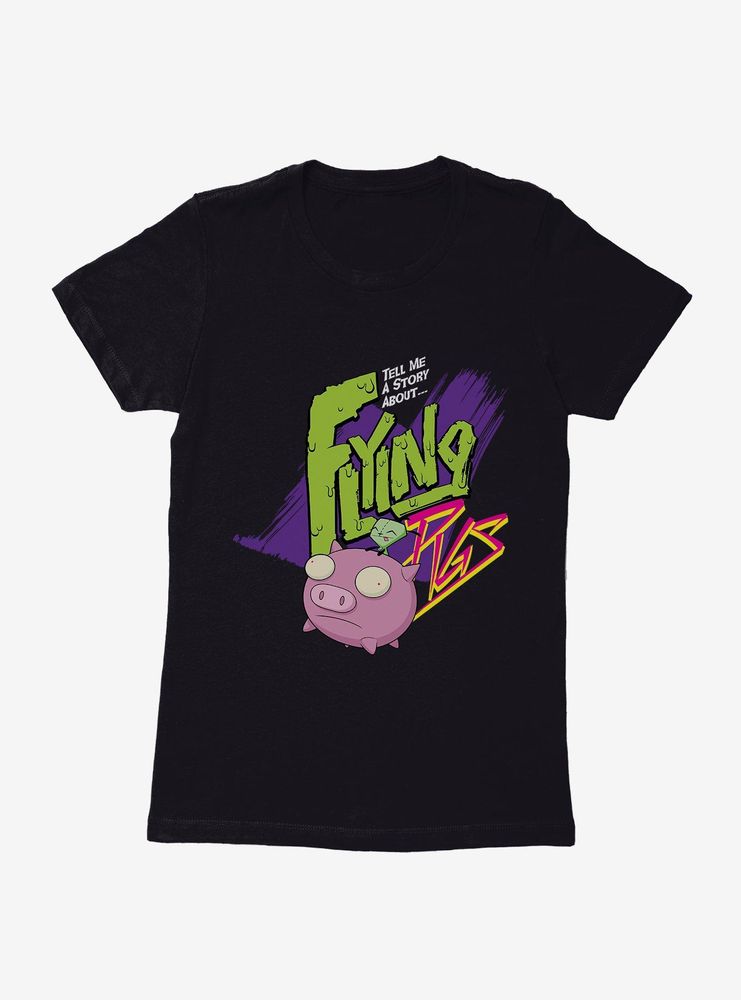 Invader Zim Gir Flying Pigs Womens T-Shirt