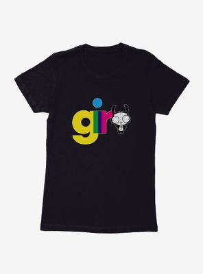 Invader Zim Gir Neon Script Womens T-Shirt