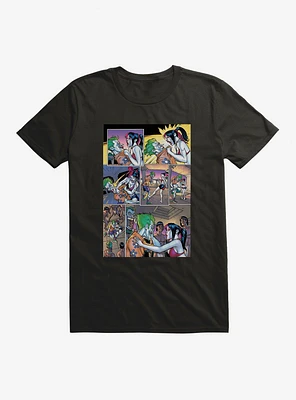DC Comics Batman The Joker And Harley Quinn Comic Strips T-Shirt