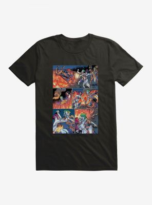 DC Comics Batman The Joker And Harley Fight Comic Strip T-Shirt