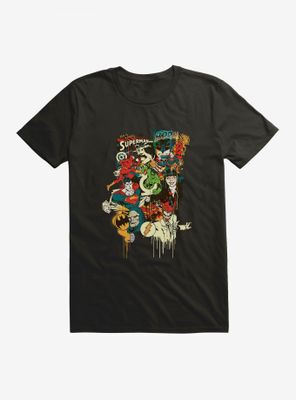 DC Comics Batman Superheroes Collage T-Shirt