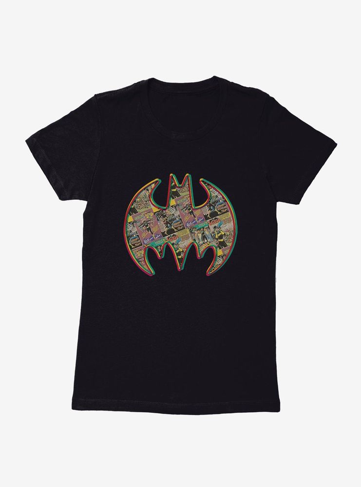 DC Comics Batman Comic Strip Collage Logo Womens T-Shirt