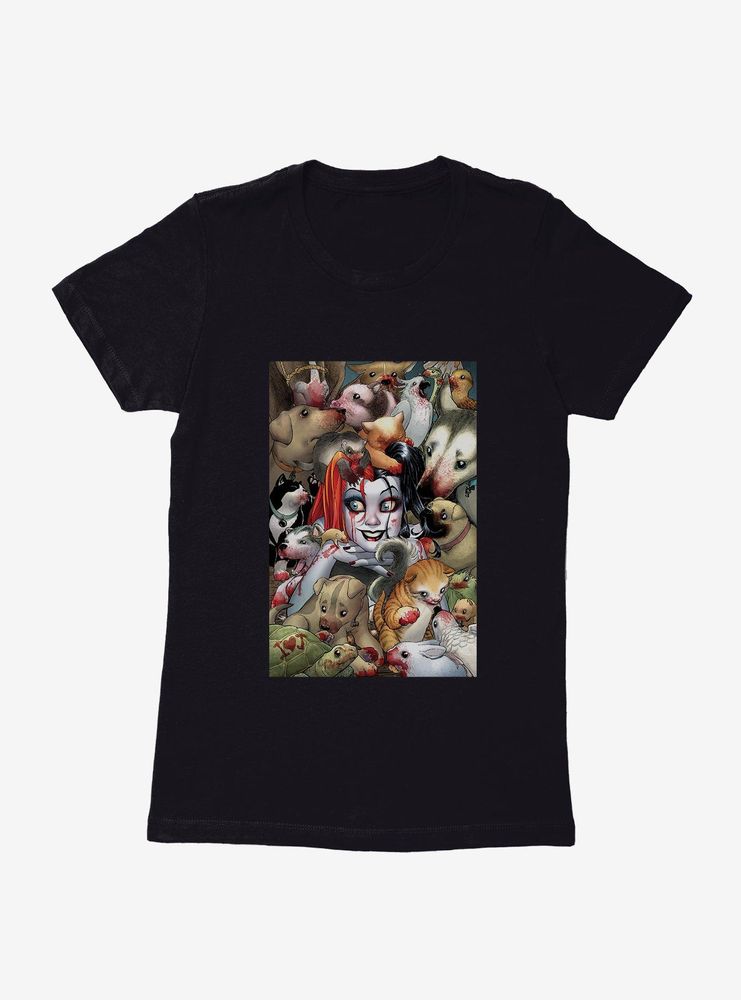 DC Comics Batman Harley And Her Bloody Pets Womens T-Shirt