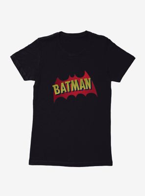 DC Comics Batman Name And Bat Logo Womens T-Shirt