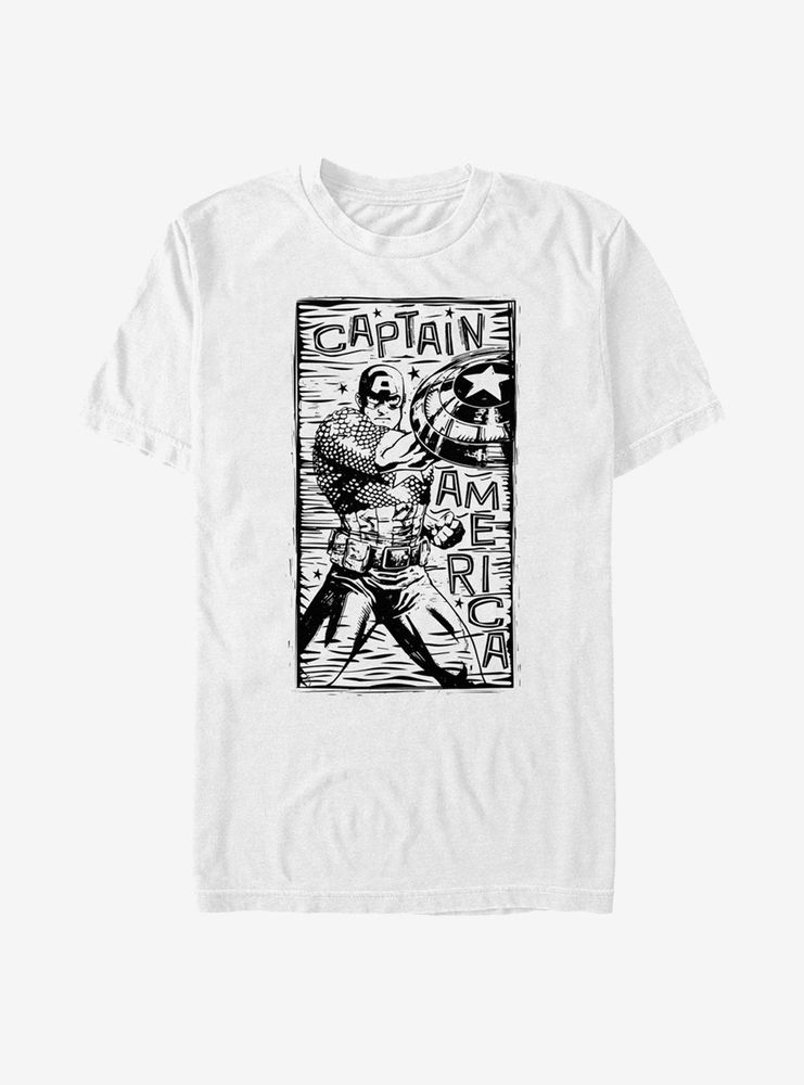 Marvel Captain America Stencil T-Shirt