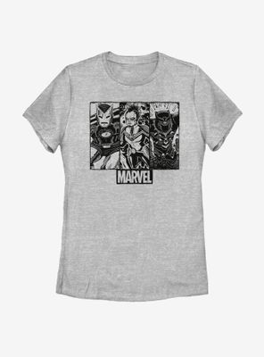 Marvel Avengers Trio Panels Womens T-Shirt