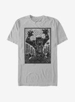 Marvel Black Panther Pattern Stencil T-Shirt