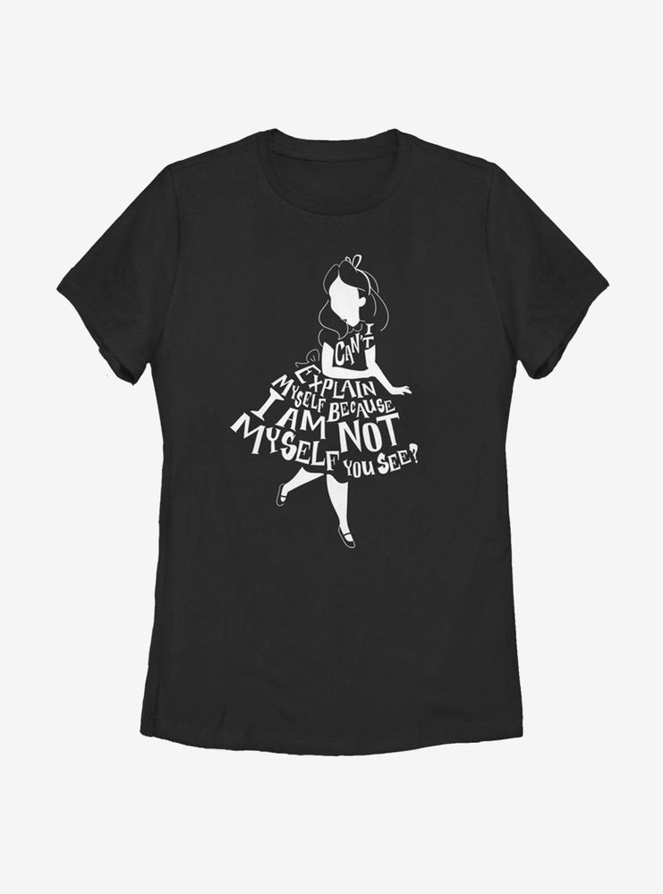 Disney Alice Wonderland Not Myself Womens T-Shirt