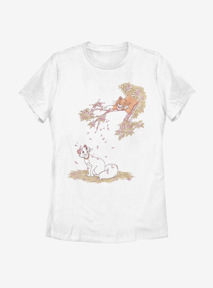 Disney The Aristocats Raining Petals Womens T-Shirt