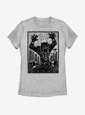 Marvel Black Panther Pattern Stencil Womens T-Shirt