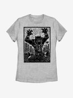 Marvel Black Panther Pattern Stencil Womens T-Shirt