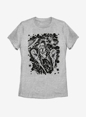 Marvel Captain Stencil Womens T-Shirt