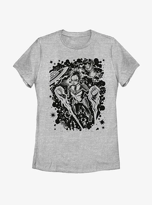 Marvel Captain Stencil Womens T-Shirt
