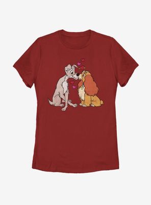 Disney Lady And The Tramp Puppy Love Womens T-Shirt