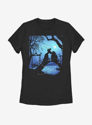 Disney Lady And The Tramp Silhouette Love Womens T-Shirt