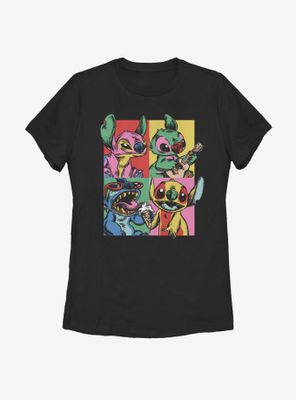 Disney Lilo And Stitch Pop Art Womens T-Shirt