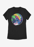 Disney Lilo And Stitch Retro Rainbow Womens T-Shirt