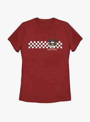 Disney Mickey Mouse Checkers Womens T-Shirt