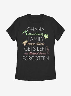Disney Lilo And Stitch Ohana Means Family Womens T-Shirt