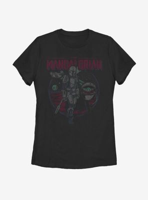 Star Wars The Mandalorian Child Distressed Womens T-Shirt