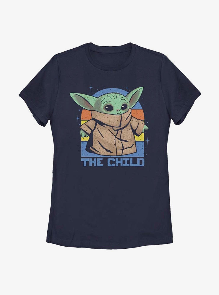 Star Wars The Mandalorian Child And Sunset Womens T-Shirt