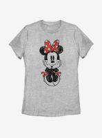 Disney Mickey Mouse Sitting Minnie Sketch Womens T-Shirt