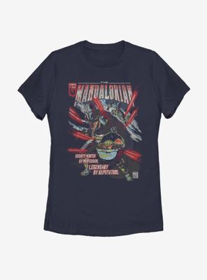 Star Wars The Mandalorian Child Bounty Hunter Womens T-Shirt