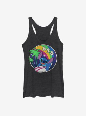 Disney Lilo And Stitch Retro Rainbow Womens Tank Top