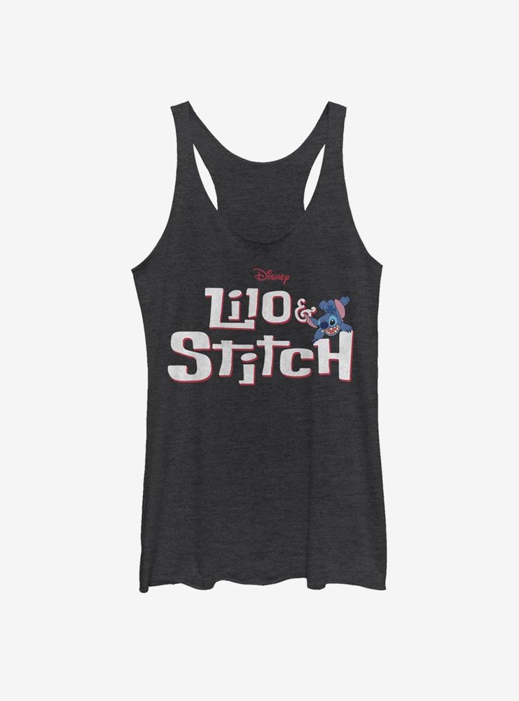 Disney Lilo And Stitch Classic Logo Womens Tank Top