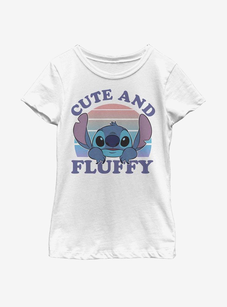 Disney Lilo And Stitch Cute Fluffy Youth Girls T-Shirt