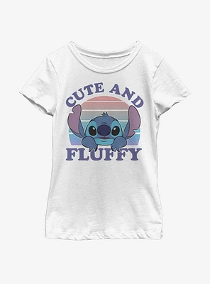 Disney Lilo And Stitch Cute Fluffy Youth Girls T-Shirt