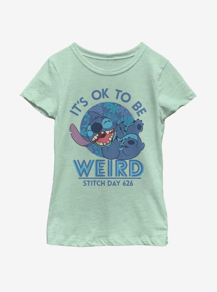 Disney Lilo And Stitch Ok To Be Weird Youth Girls T-Shirt