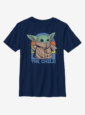Star Wars The Mandalorian Child And Sunset Youth T-Shirt