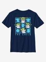 Star Wars The Mandalorian Child Box Grid Youth T-Shirt