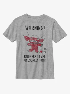 Disney Lilo And Stitch Badness Level Youth T-Shirt