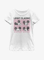 Disney Mickey Mouse Faces Youth Girls T-Shirt