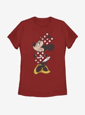 Disney Mickey Mouse Modern Vintage Minnie Womens T-Shirt