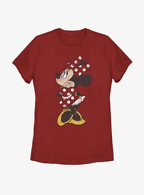 Disney Mickey Mouse Modern Vintage Minnie Womens T-Shirt