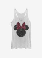 Disney Mickey Mouse Minnie Leopard Bow Womens Tank Top