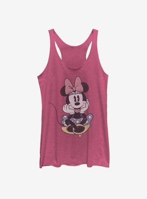 Disney Mickey Mouse Minnie Sitting Pretty Womens Tank Top