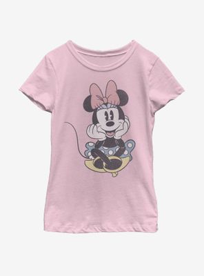 Disney Mickey Mouse Minnie Sitting Pretty Youth Girls T-Shirt