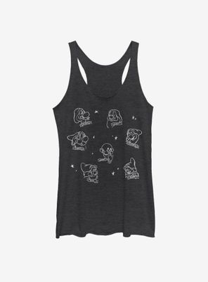 Disney Snow White And The Seven Dwarfs Funny Names Womens Tank Top