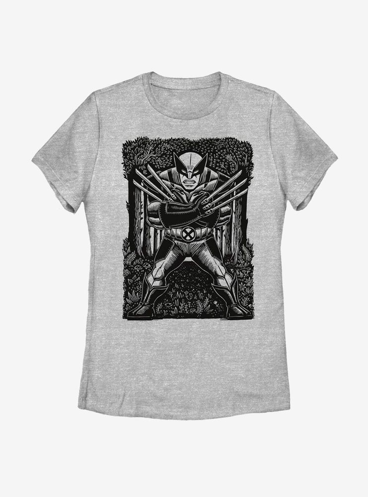 Marvel X-Men Wolverine Stencil Womens T-Shirt