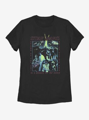 Star Wars Poster Glow Womens T-Shirt