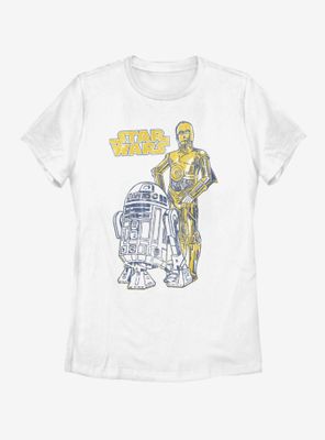 Star Wars Oversized Droid Friends Womens T-Shirt