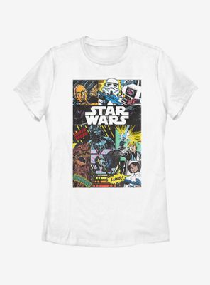 Star Wars Classic Comic Collage Womens T-Shirt