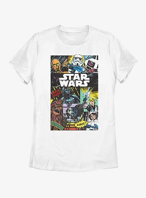 Star Wars Classic Comic Collage Womens T-Shirt