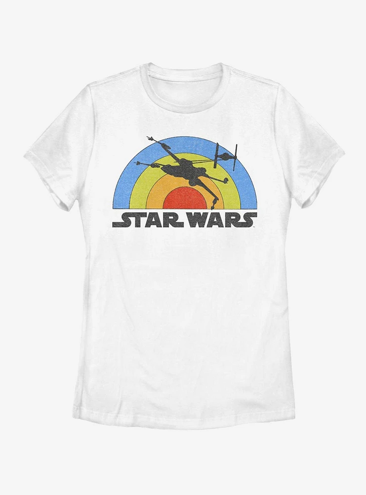 Star Wars Classic Rainbow Womens T-Shirt